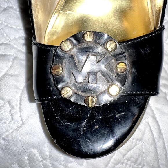 Michael Kors black wedge sandals size 6 M - Picture 6 of 9